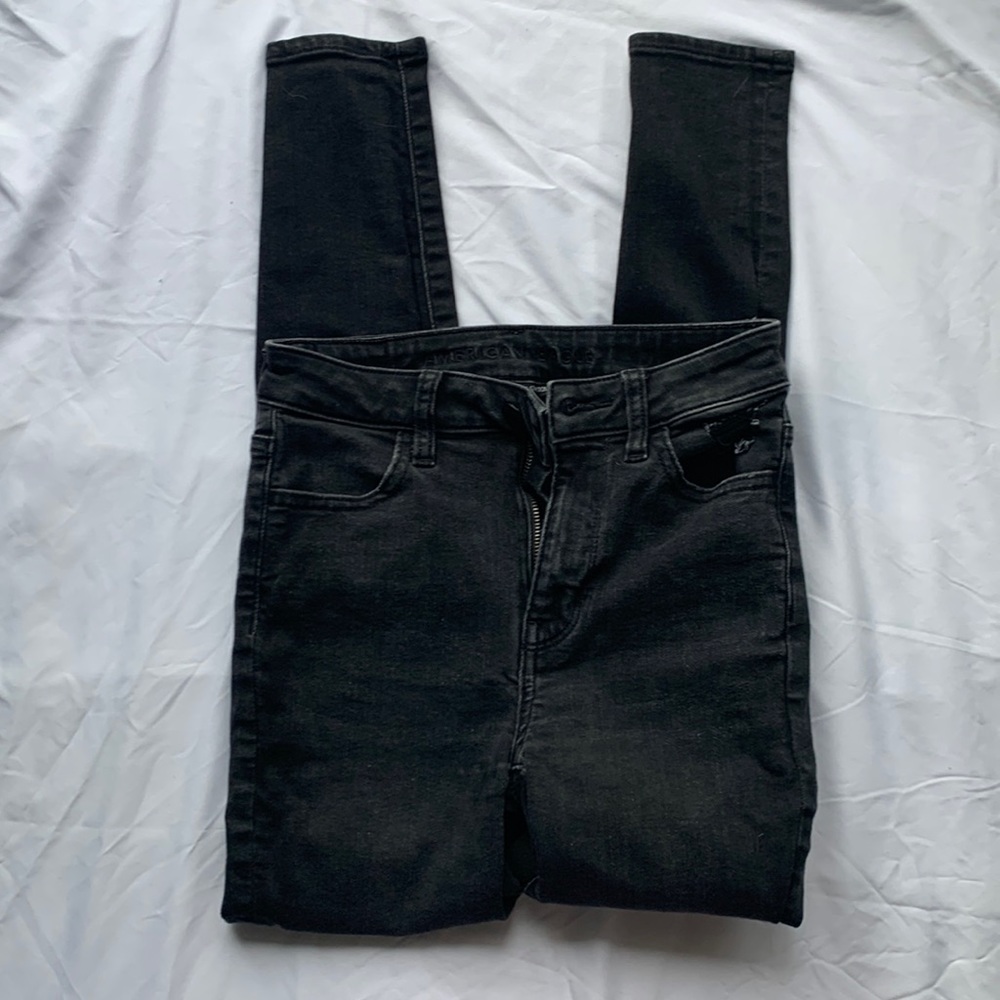 Black Ripped American Eagle Jeans